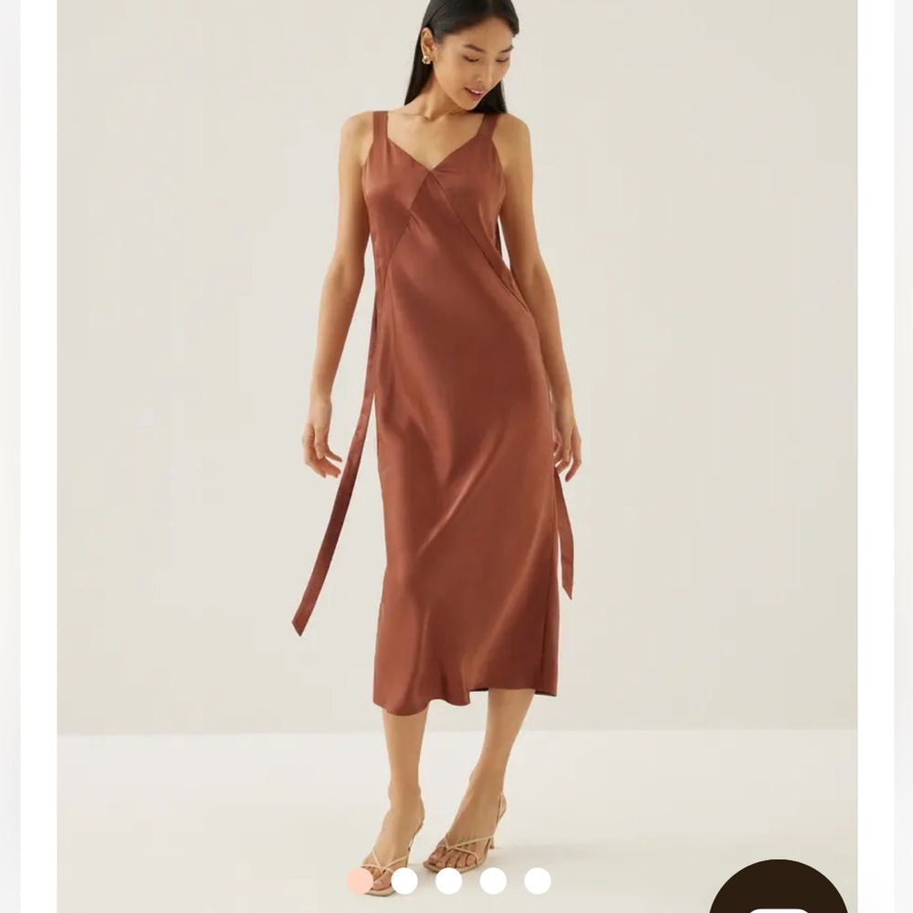 Love Bonito Rust Midi Dress